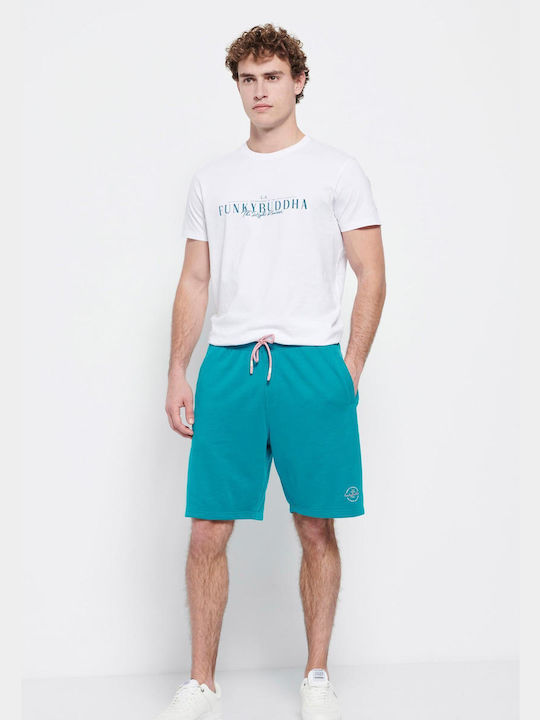 Funky Buddha Pantaloni scurți sport bărbați Emerald