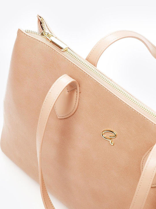 Keyla Γυναικεία Τσάντα Shopper Ώμου Nude
