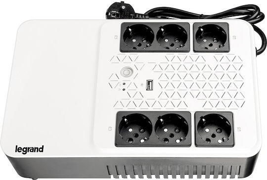 Legrand Keor Multiplug UPS Line-Interactive 600VA 360W με 6 Schuko Πρίζες