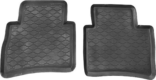 Set of Front and Rear Mats 4pcs Tray Type for Nissan Tiida 2006-2012 Black