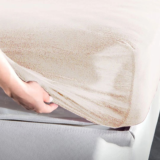 La Luna Bettlaken Super-Doppel mit Gummiband 160x200+30cm. Jersey Beige