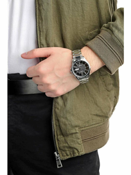 Casio Men's Watch 41mm Battery with Silver Metal Bracelet