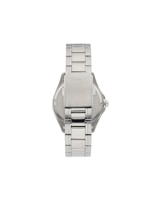 Casio Dress Analog Watch Battery with Metal Bracelet Navy / Silver