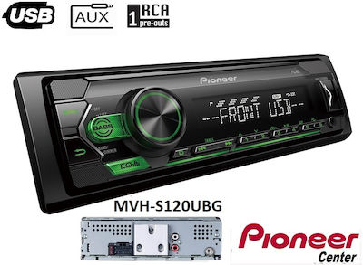 Pioneer MVH-S120UBG Ηχοσύστημα Αυτοκινήτου Universal 1DIN (USB/AUX) με Αποσπώμενη Πρόσοψη