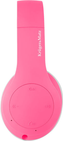 Kruger & Matz Street Kids Wireless / Wired On Ear Headphones with 15 hours of Operation Pink