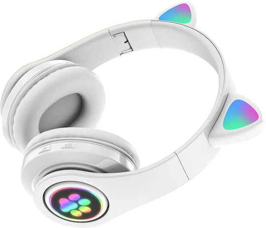 TAZS7E Kabellose Bluetooth Am Ohr Kopfhörer mit Radio mit 6 Stunden Betriebszeit Weiß