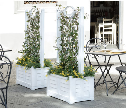 Bama Separe Planter Box Plastic Alb 80x42.5x150cm.