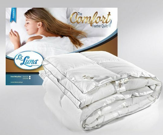 Palamaiki Duvet Single with Microfiber Filling 160x240cm Twin Stripe White Comfort 200 GSMGsm 7.5 togs Togs