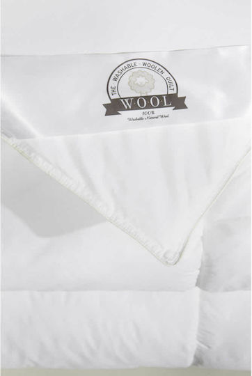 La Luna Πάπλωμα Υπέρδιπλο Μάλλινο 220x240εκ. Wool Natural Duvet Λευκό 10.5 togs