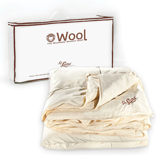 La Luna Πάπλωμα Υπέρδιπλο Μάλλινο 220x240εκ. Wool Natural Duvet Λευκό 10.5 togs
