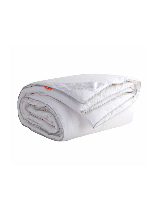 Nef-Nef Homeware Πάπλωμα Μονό Πουπουλένιο 160x220εκ. Duck Down 60/40 Λευκό 210 GSM 10 togs