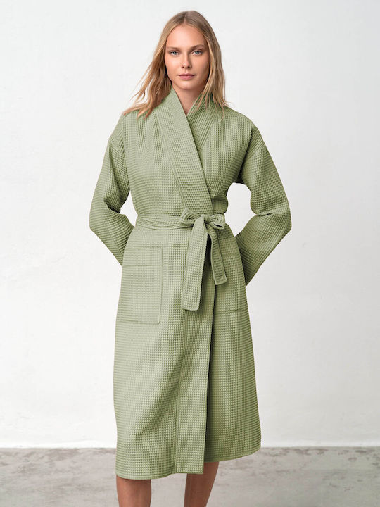 Vamp Winter Damen Baumwolle Robe Green Tea