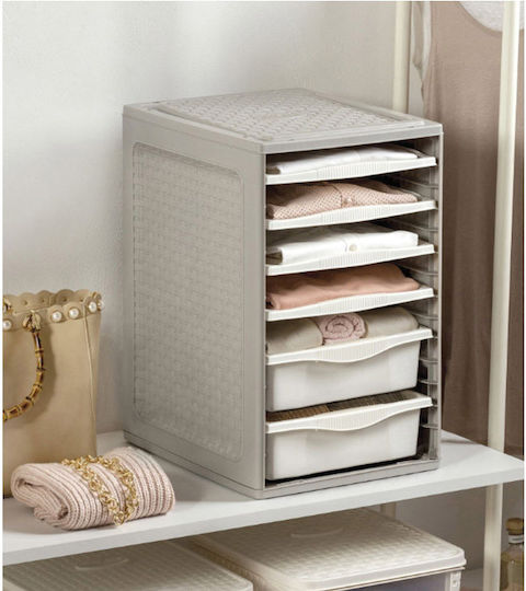 Bama Plastic Clothing Shelf in Grey Colour 41x34x53cm