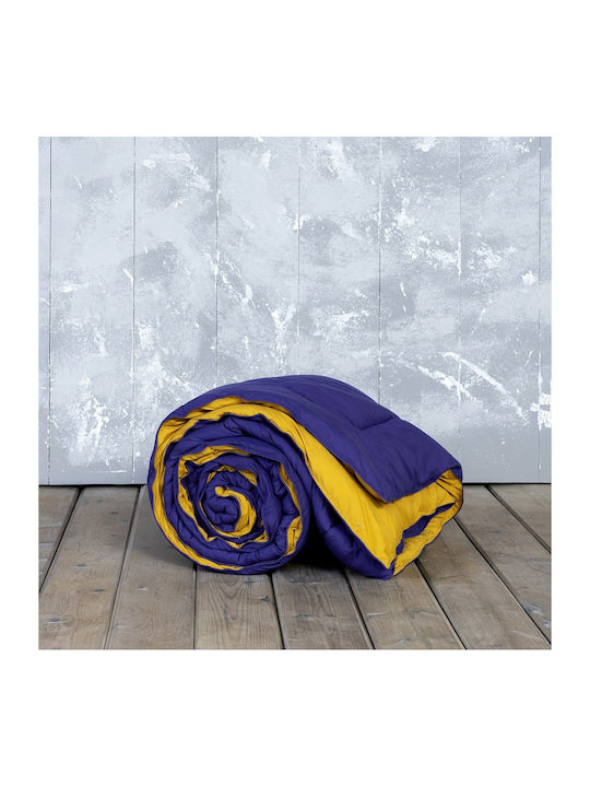 Nima Duvet Queen 220x240cm Abalone Blue / Mustard Beige 9.5 togs Togs
