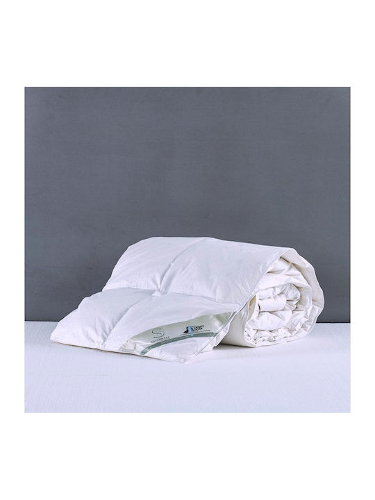 SB Home Πάπλωμα Μονό με Γέμιση Microfiber 160x240εκ. All Seasons Λευκό 300 GSM 11.5 togs
