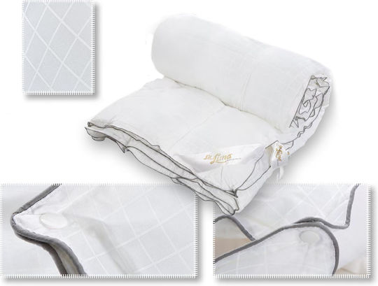 La Luna Пухено Единично с Пълнеж Microfiber 160x220бр All Season Бял