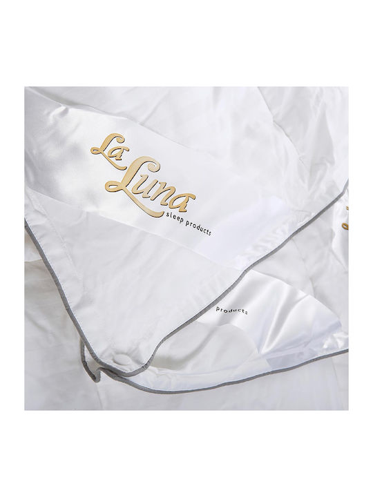 La Luna Πάπλωμα Μονό με Γέμιση Microfiber 160x220εκ. All Season Λευκό