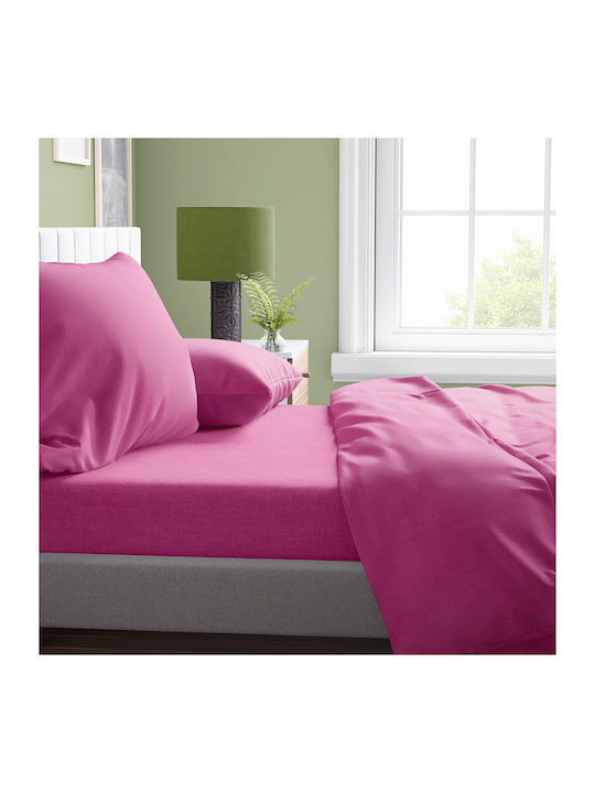 Dimcol Bettdecke Einzelbett 160x240cm Solid Fuchsia 300 GSMGsm
