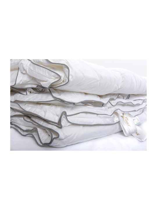 La Luna Πάπλωμα Μονό με Γέμιση Microfiber 160x220εκ. All Season Λευκό
