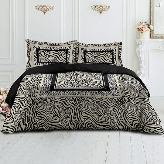 Makis Tselios Home Duvet Set Queen 220x240cm Mao Black 3pcs