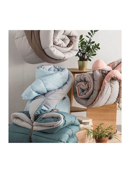 Vesta Home Πάπλωμα Μονό 160x230εκ. Micro Γκρι-Καφέ 300 GSM 12.5 togs