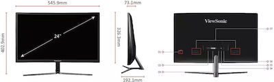 Viewsonic VX2458-C-mhd VA Curved Gaming Monitor 23.6" FHD 1920x1080 144Hz