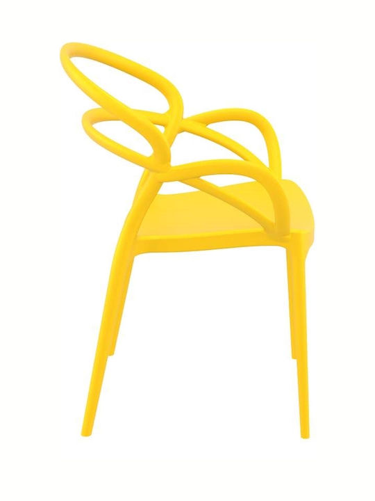 Outdoor Chair Polypropylene Mila Yellow 58x74x98cm
