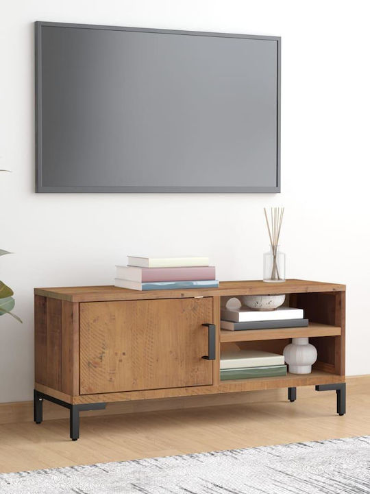 TV Stand from Solid Wood Brown L90xW30xH40cm