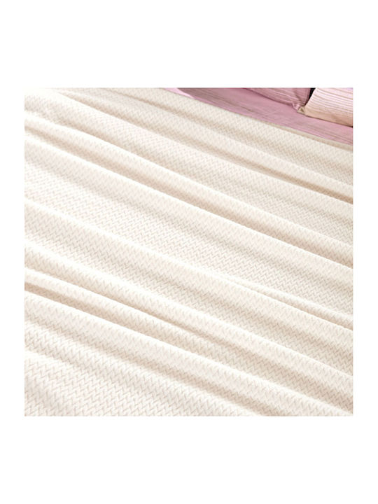Guy Laroche Rombus Set Fleece Blanket Super Double 220x240cm Ecru