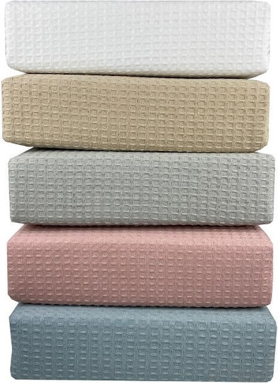 Astron Italy Waffle Super Double Hotel Pique Blanket Blue 230x245cm