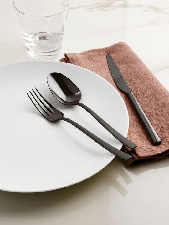Sambonet Inox Table Fork Set Black Dolcenero Lucido 6pcs