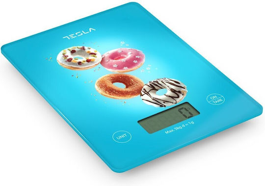 Tesla Digitale Küchenwaage bis 5kg Blaue