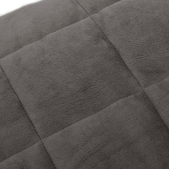 vidaXL Одеяло Гравитационно Кадифе За Канапе 120x180см Сиво