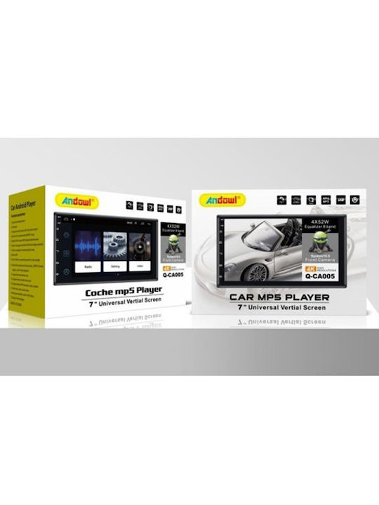 Andowl Car Audio System (Bluetooth/USB/WiFi/GPS/Apple-Carplay/Android-Auto) with Touch Screen 7"