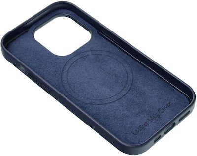 Forcell Leather Mag Coperta din spate Piele artificială Indigo (iPhone 13 Pro Max)