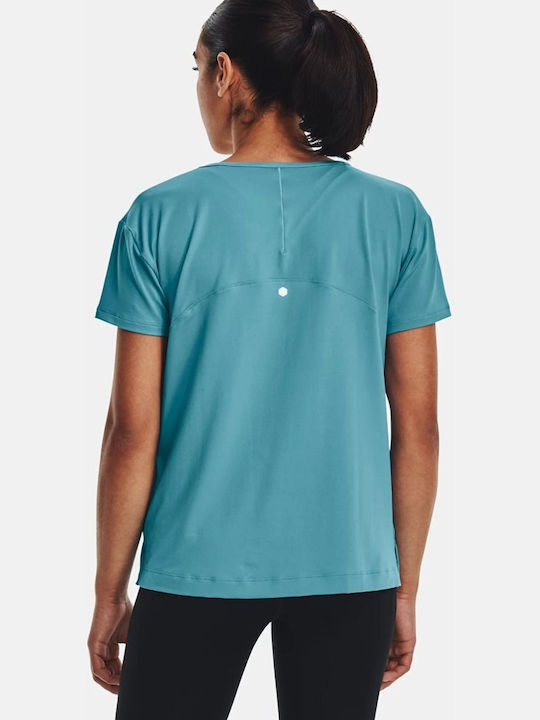 Under Armour Rush Energy Core Women's Athletic T-shirt Fast Drying Light Blue