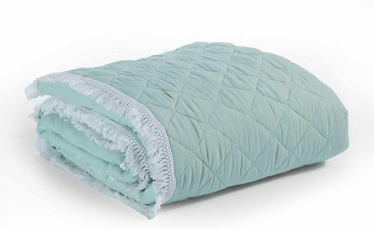 Nef-Nef Homeware Edna Покривало Единично Микрофибър Aqua 160x220см