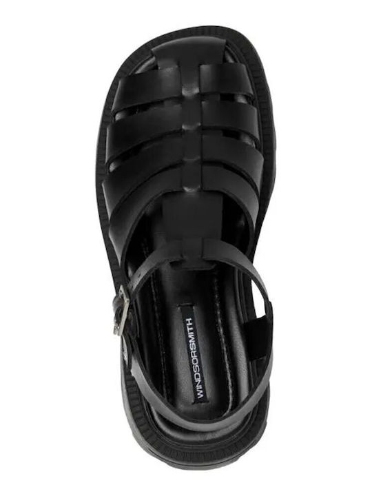 Din piele Sandale Negre