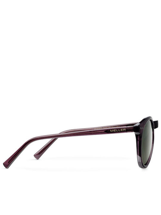 Meller Kubu Sunglasses with Grape Olive Plastic Frame and Green Lens K-GRAPEOLI