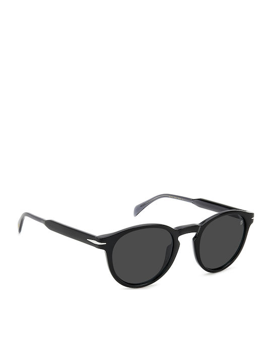David Beckham Men's Sunglasses with Black Plastic Frame and Black Lens DB 1111/S 08A/IR