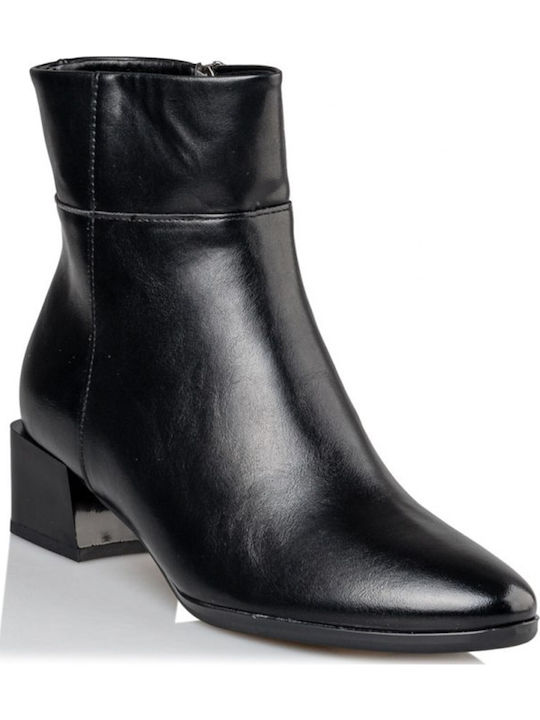 Leather Women's Ankle Boots Black