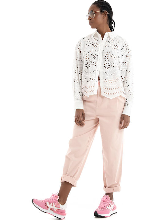 Дамско Chino Панталон Pale Pink