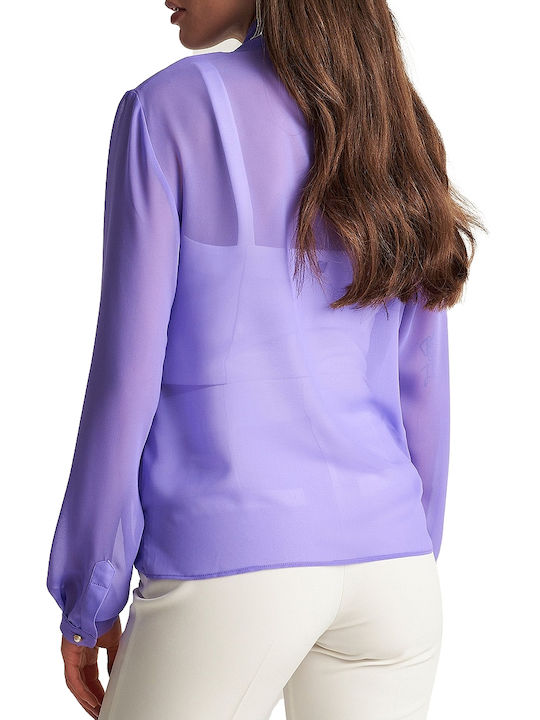 Attrattivo Women's Blouse Long Sleeve Purple