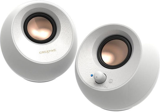 Creative Pebble V3 2.0 Speakers with Bluetooth 8W White