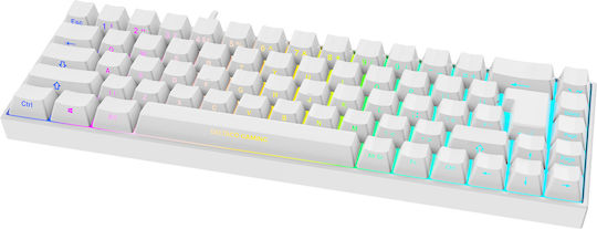 Deltaco WK95R Wireless Gaming Mechanical Keyboard 65% with Kailh Red switches and RGB lighting (English UK) White
