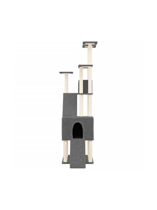 vidaXL Scratching Post Cat Trees Gray 47.5x94x190cm