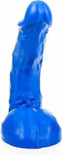 All Black All Blue Orlando Realistic Dildo with Scrotum Blue 23cm