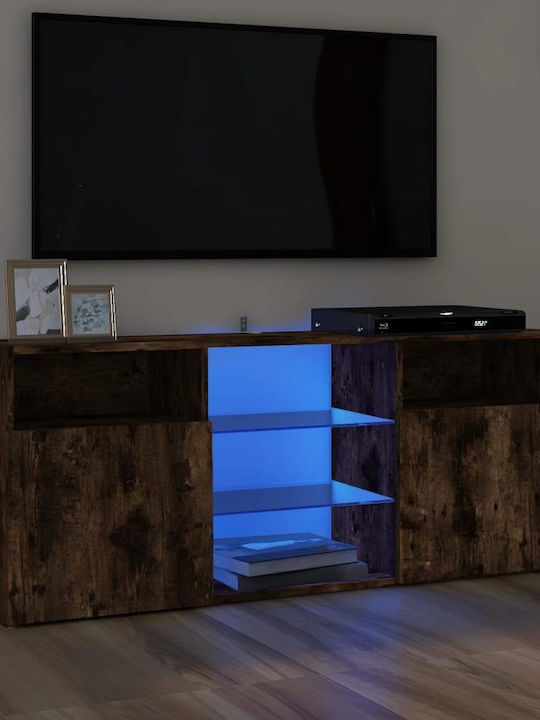 TV-Möbel Hölzernes mit LED-Beleuchtung Smoky Oak L120xB30xH50cm