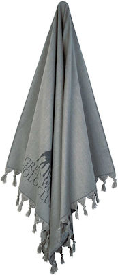 Greenwich Polo Club 3794 Strandtuch Pareo Gray mit Fransen 170x90cm.