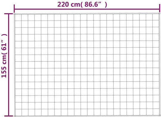 vidaXL Κουβέρτα Βαρύτητας Μονή 155x220εκ. Μπλε